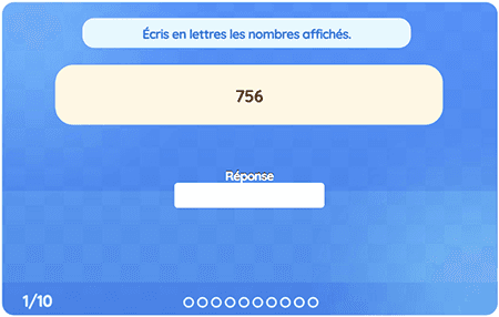 Los números (Escribir) 4