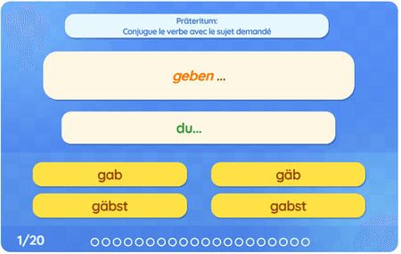 Präteritum : Unregelmäßige und starke Verben