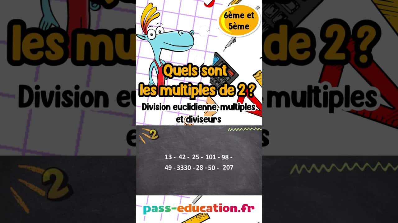 Quels sont les multiples de 2 ? #Quiz