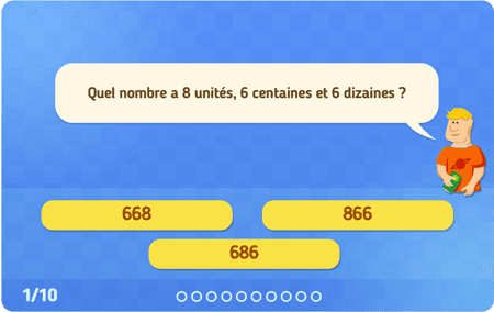 Centaines, dizaines et unités niv 3 