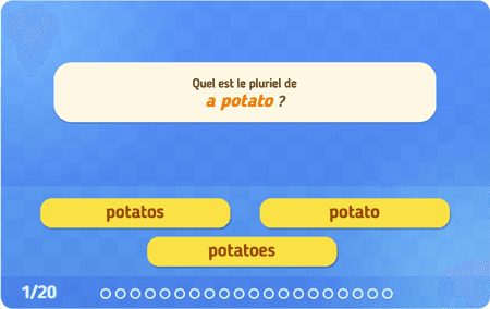 Les pluriels irréguliers lvl1