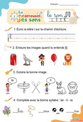 Le son [l] - GS - CP - CE1 - Phonologie - Lecture -  Le carrousel des sons
