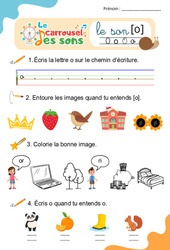 Le son [o] - GS - CP - CE1 - Phonologie - Lecture -  Le carrousel des sons
