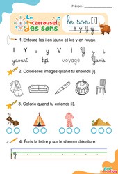 Le son [i] = y - GS - CP - CE1 - Phonologie - Lecture -  Le carrousel des sons