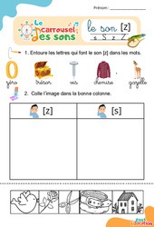 Le son [z] s z - GS - CP - CE1 - Phonologie - Lecture - Le carrousel des sons