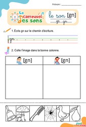 Le son [gn] gn - GS - CP - CE1 - Phonologie - Lecture - Le carrousel des sons