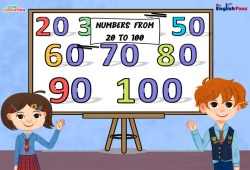 Numbers (from 20 to 100) - Vocabulaire - Vidéo interactive - Apprends l'anglais avec Kelly and James