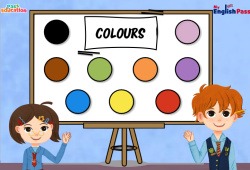 Colours - Vocabulaire - Vidéo interactive - Apprends l'anglais avec Kelly and James