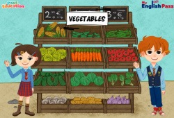 Vegetables - Vocabulaire - Vidéo interactive - Apprends l'anglais avec Kelly and James