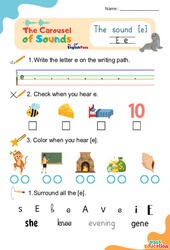 Le son [e], Phonologie anglaise, Carousel of Sounds, Vidéo interactive + Fiche
