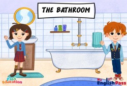 The bathroom - Vocabulaire - Vidéo interactive - Apprends l'anglais avec Kelly and James