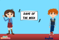 Days of the week, Vocabulaire, Vidéo interactive, Apprends l’anglais avec Kelly and James