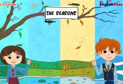 Seasons, Vocabulaire, Vidéo interactive, Apprends l’anglais avec Kelly and James