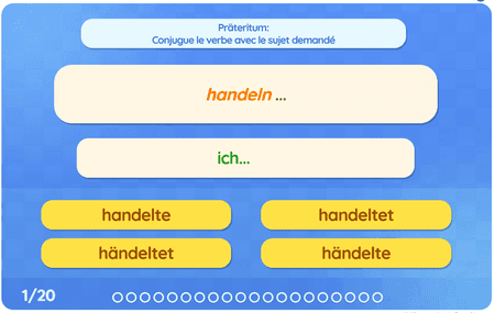 Präteritum : Schwache Verben