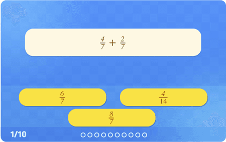 Fractions : additions niv 1