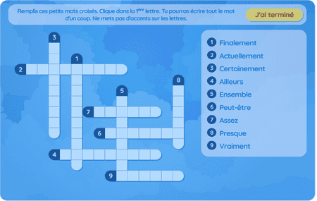 Adverbs  lvl 2 (crosswords)