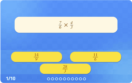 Fractions : multiplications