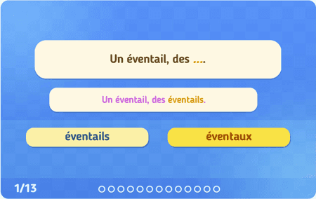Le pluriel des mots en 