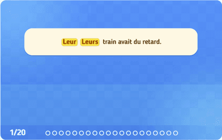Homophones : leur/leurs 