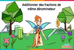 Additionner des fractions de même dénominateur - Ce2 - Cm1 - Cm2 - Vidéo La Fée des Maths