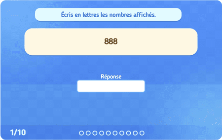 Les nombres niv 2 (à écrire) 