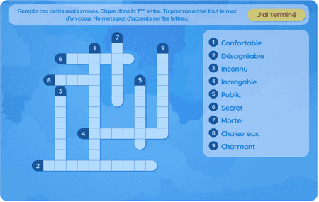 Usual Adjectives lvl 2 (crosswords)
