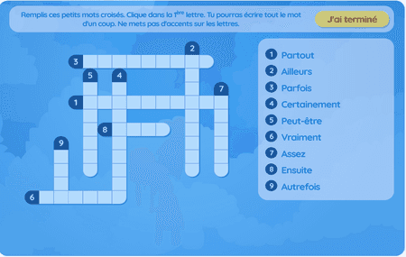 Adverbs lvl 1 (crosswords)