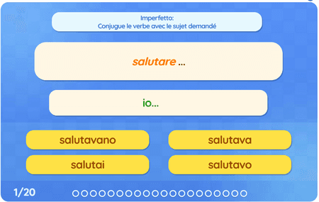 Imperfetto: Verbi regolari
