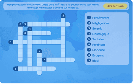 Usual Adjectives lvl 3 (crosswords)