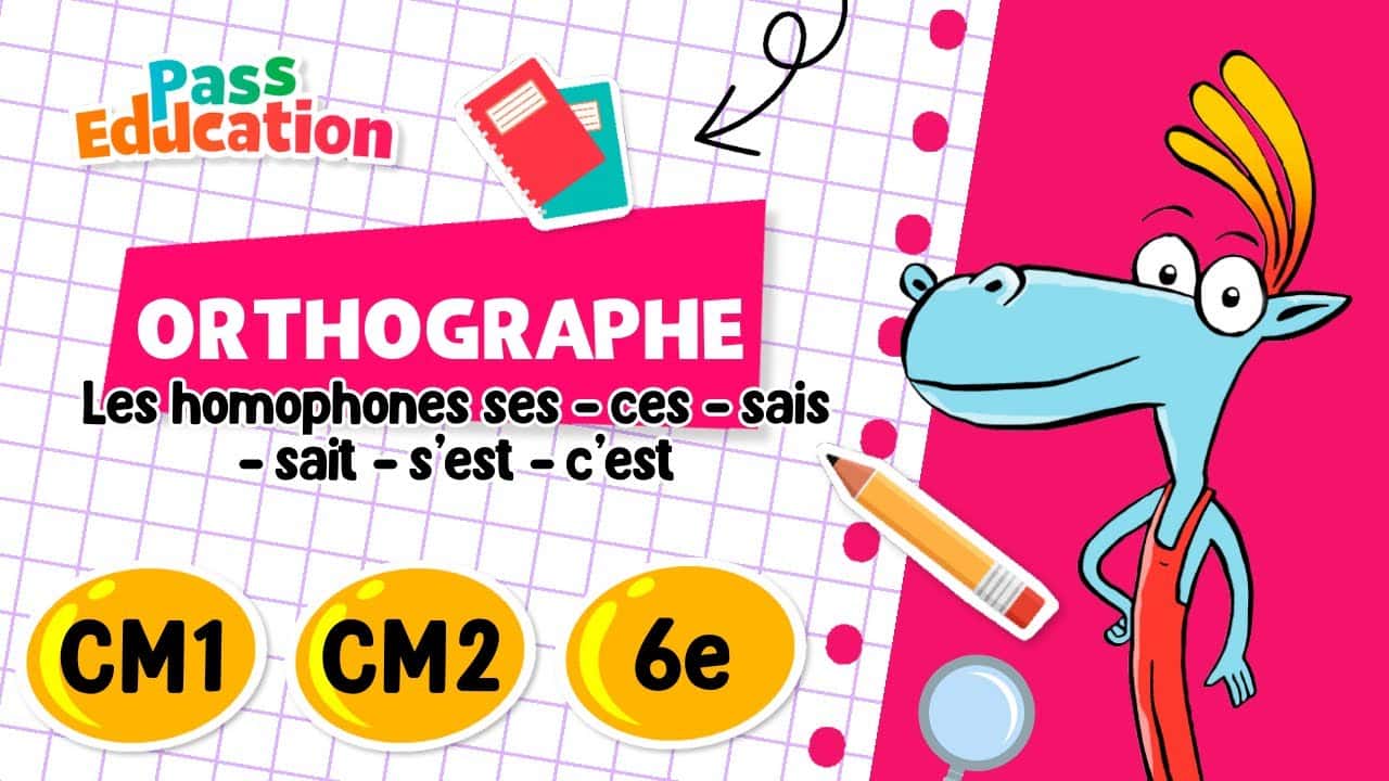 Les homophones ses - ces - sais - sait - s'est