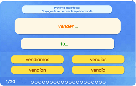 Pretérito imperfecto : Verbos regulares