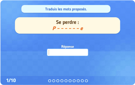 Positions et directions (Escribir) 2