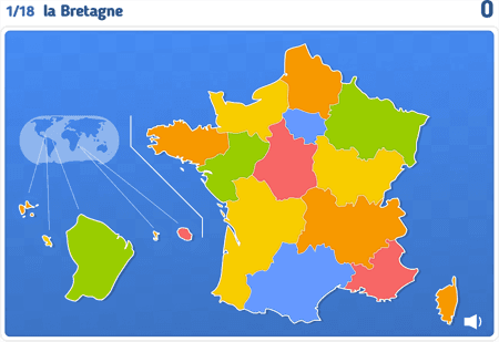 Les régions françaises 2016