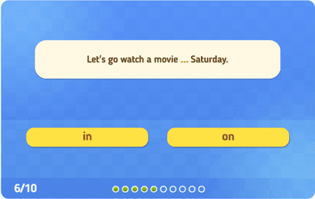 Prepositions of time lvl1
