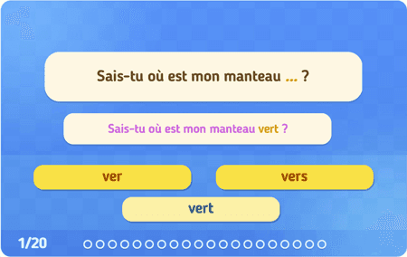 Les homonymes niv 1 