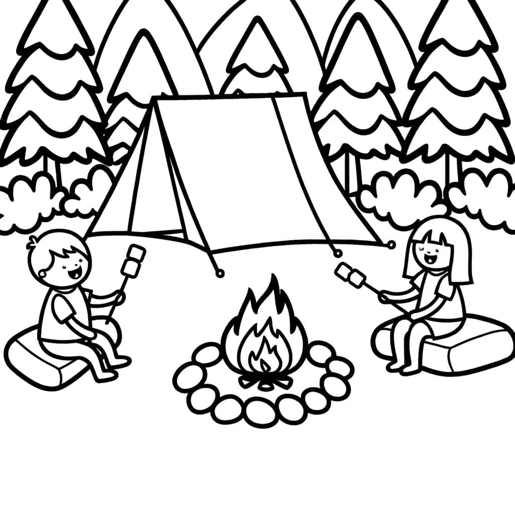 Camping en forêt