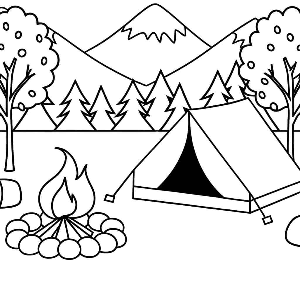 Camping dans la montagne