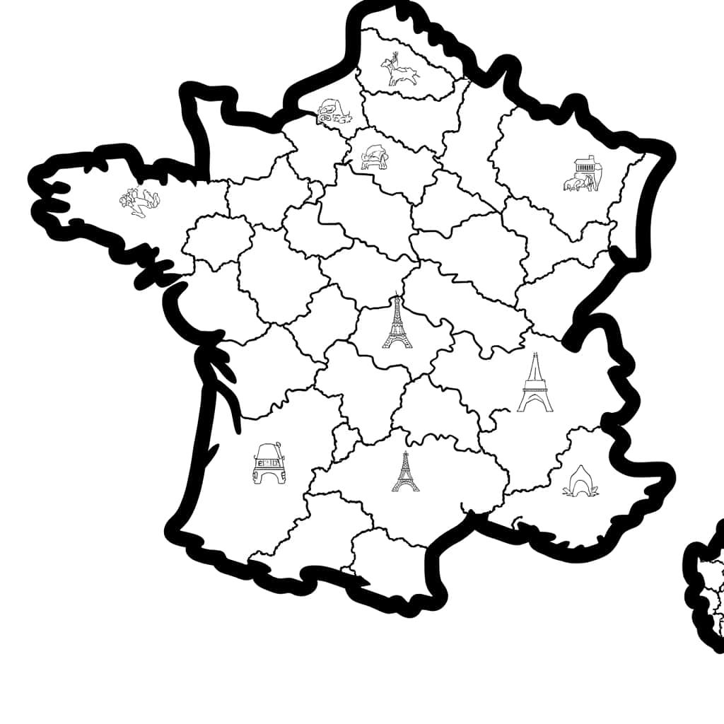 Carte de France illustrée