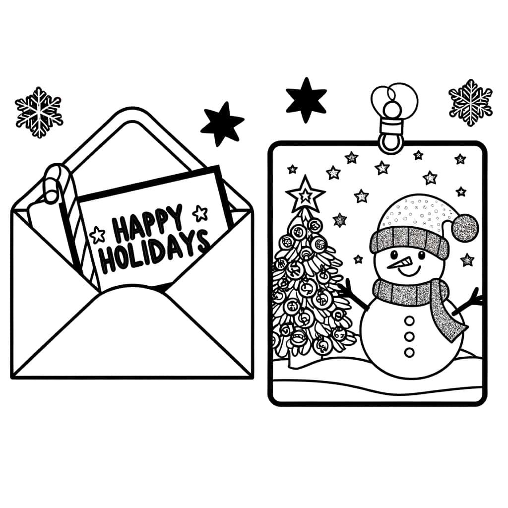Carte de vœux festive