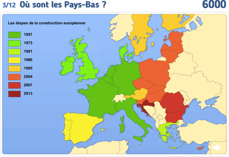 Carte : La construction européenne niv 1 