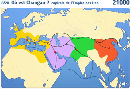 Carte : l'empire romain et les autres empires