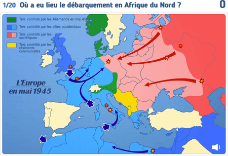 Carte : L'Europe en guerre 43