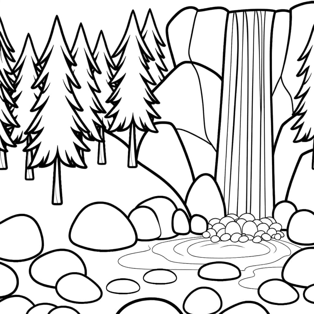 Cascade en forêt