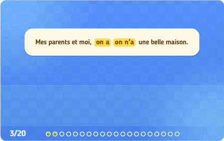 Homophones : on a/on n'a 