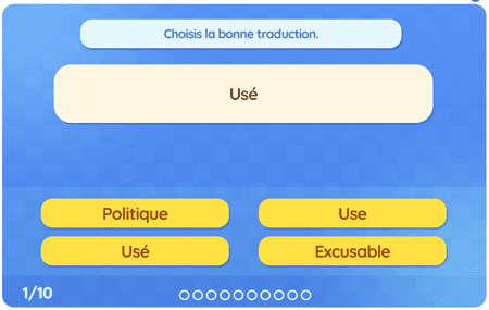 Les adjectifs niv 1