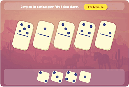 Complète les dominos niv 1 
