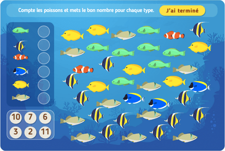 Compte les poissons niv 3 