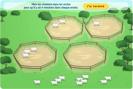 Les moutons dans l'enclos niv1 
