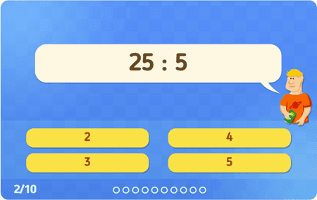 Les divisions par 5 