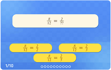 Fractions à compléter
